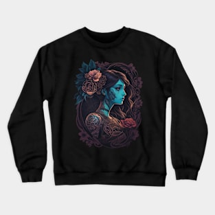 tattoed girl Crewneck Sweatshirt